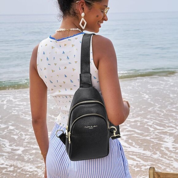 INICAT Small Sling Bag Crossbody Vegan Leather Fanny Packs for Women Fashionable - Picture 4 of 8